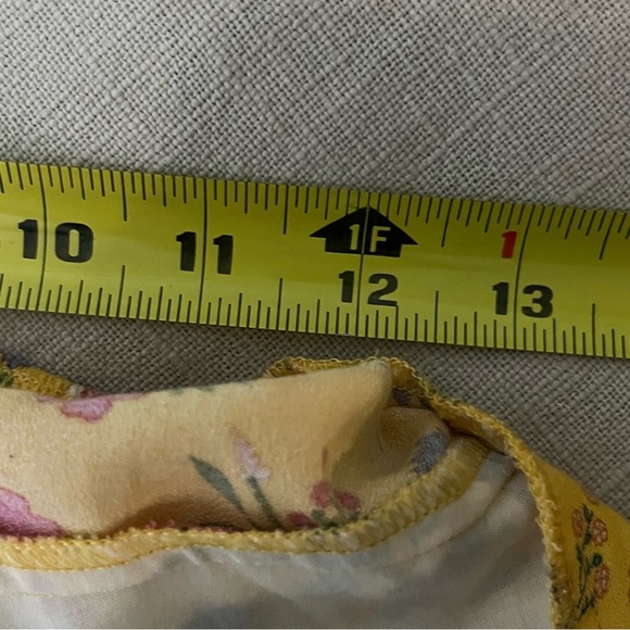Lush Twist Tie Romper-Yellow Floral-Women’s S-Adjustable Spaghetti Straps-NEW - Picture 9 of 11